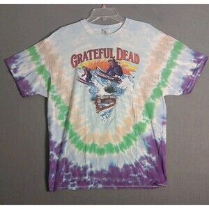 Vtg Fruit Of The Loom Grateful Dead 1997 T-Shirt Men's XL Tie Dye Skulls Skiing